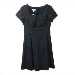 🆕 Talbots Petites 8P 8 petite black & white polka dot retro skater dress NWT!